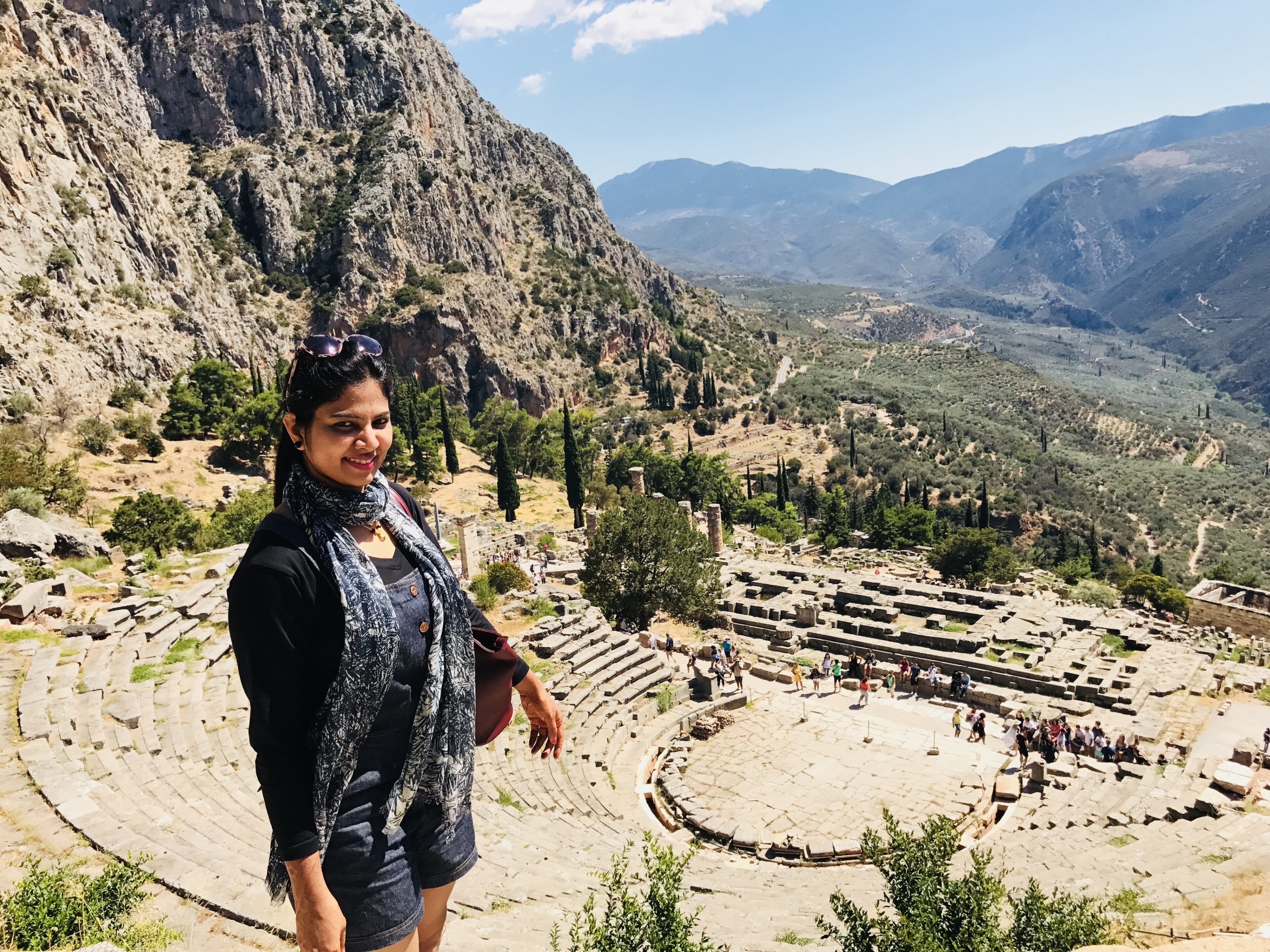 Varsha Krishna in Delphi, Greece